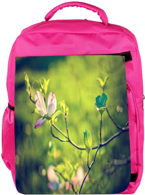 

Snoogg Eco Friendly Canvas Dark Pink Flower Designer Backpack Rucksack School Travel Unisex Casual Canvas Bag Bookbag Satchel 5 L Backpack(Pink)