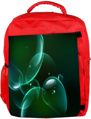 

Snoogg Eco Friendly Canvas Green Bubbles Designer Backpack Rucksack School Travel Unisex Casual Canvas Bag Bookbag Satchel 5 L Backpack(Red)