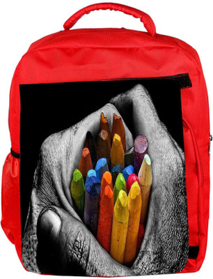 

Snoogg Eco Friendly Canvas Cool Mac Designer Backpack Rucksack School Travel Unisex Casual Canvas Bag Bookbag Satchel 5 L Backpack(Red)