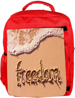 

Snoogg Eco Friendly Canvas Freedom Designer Backpack Rucksack School Travel Unisex Casual Canvas Bag Bookbag Satchel 5 L Backpack(Red)