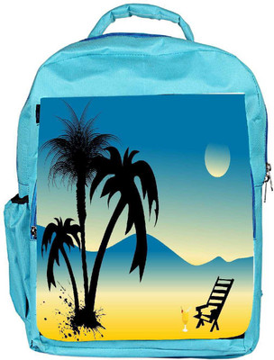 

Snoogg Eco Friendly Canvas Summer Background Backpack Rucksack School Travel Unisex Casual Canvas Bag Bookbag Satchel 5 L Backpack(Blue)