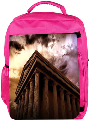 

Snoogg Eco Friendly Canvas Ancient Temple Backpack Rucksack School Travel Unisex Casual Canvas Bag Bookbag Satchel 5 L Backpack(Pink)