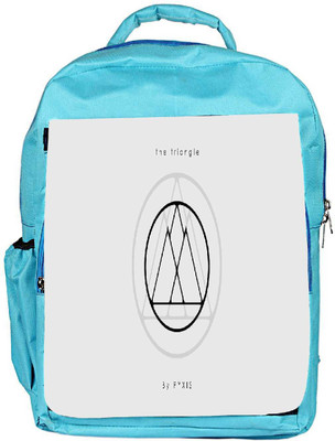 

Snoogg Eco Friendly Canvas The Triangle Minimalistic Designer Backpack Rucksack School Travel Unisex Casual Canvas Bag Bookbag Satchel 5 L Backpack(Blue)