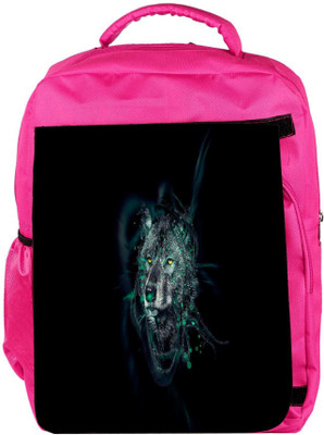 

Snoogg Eco Friendly Canvas Dark Wolf Designer Backpack Rucksack School Travel Unisex Casual Canvas Bag Bookbag Satchel 5 L Backpack(Pink)