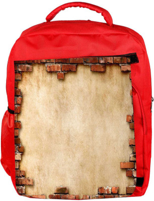 

Snoogg Eco Friendly Canvas Broken Wall Design Designer Backpack Rucksack School Travel Unisex Casual Canvas Bag Bookbag Satchel 5 L Backpack(Red)