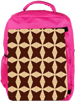 

Snoogg Eco Friendly Canvas Brown Strips Designer Backpack Rucksack School Travel Unisex Casual Canvas Bag Bookbag Satchel 5 L Backpack(Pink)