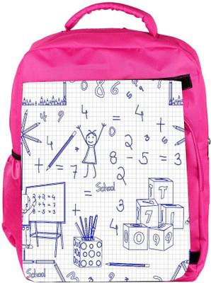 

Snoogg Eco Friendly Canvas Mathematics Designer Backpack Rucksack School Travel Unisex Casual Canvas Bag Bookbag Satchel 5 L Backpack(Pink)