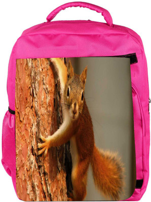 

Snoogg Eco Friendly Canvas Squarril On Tree Designer Backpack Rucksack School Travel Unisex Casual Canvas Bag Bookbag Satchel 5 L Backpack(Pink)