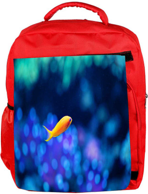 

Snoogg Eco Friendly Canvas Fish Designer Backpack Rucksack School Travel Unisex Casual Canvas Bag Bookbag Satchel 5 L Backpack(Red)