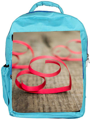 

Snoogg Eco Friendly Canvas Red Ribbon Hearts Designer Backpack Rucksack School Travel Unisex Casual Canvas Bag Bookbag Satchel 5 L Backpack(Blue)