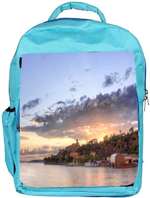 

Snoogg Eco Friendly Canvas Houses Attached With Forest Designer Backpack Rucksack School Travel Unisex Casual Canvas Bag Bookbag Satchel 5 L Backpack(Blue)
