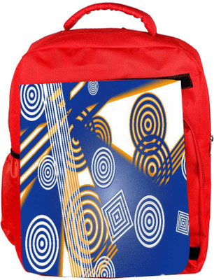 

Snoogg Eco Friendly Canvas Concetric Squares And Circles 2611 Backpack Rucksack School Travel Unisex Casual Canvas Bag Bookbag Satchel 5 L Backpack(Red)