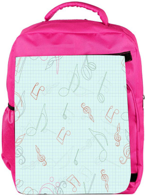 

Snoogg Eco Friendly Canvas Green Background Music Designer Backpack Rucksack School Travel Unisex Casual Canvas Bag Bookbag Satchel 5 L Backpack(Pink)