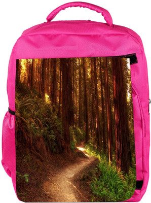 

Snoogg Eco Friendly Canvas Red Forest Designer Backpack Rucksack School Travel Unisex Casual Canvas Bag Bookbag Satchel 5 L Backpack(Pink)