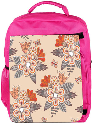 

Snoogg Eco Friendly Canvas Abstract Floral Background Backpack Rucksack School Travel Unisex Casual Canvas Bag Bookbag Satchel 5 L Backpack(Pink)