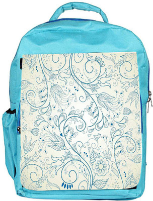 

Snoogg Eco Friendly Canvas Floral Hand Drawn Background Backpack Rucksack School Travel Unisex Casual Canvas Bag Bookbag Satchel 5 L Backpack(Blue)
