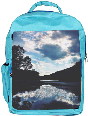 

Snoogg Eco Friendly Canvas Nature Serenity Backpack Rucksack School Travel Unisex Casual Canvas Bag Bookbag Satchel 5 L Backpack(Blue)