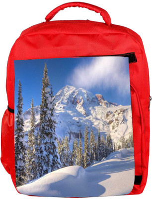 

Snoogg Eco Friendly Canvas Snow Falling Island Designer Backpack Rucksack School Travel Unisex Casual Canvas Bag Bookbag Satchel 5 L Backpack(Red)