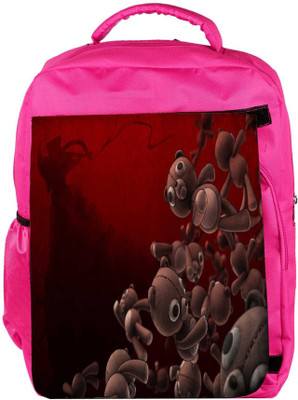 

Snoogg Eco Friendly Canvas Teddy Bears Designer Backpack Rucksack School Travel Unisex Casual Canvas Bag Bookbag Satchel 5 L Backpack(Pink)
