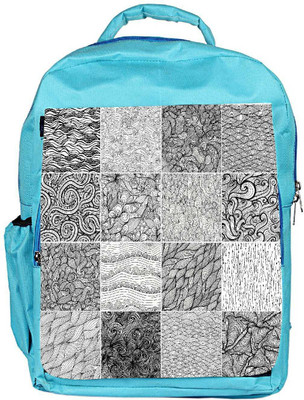 

Snoogg Eco Friendly Canvas Set 3 Sixteen Black And White Wave Patterns Seamlessly Tilingseamless Pat Backpack Rucksack School Travel Unisex Casual Canvas Bag Bookbag Satchel 5 L Backpack(Blue)