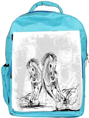 

Snoogg Eco Friendly Canvas Sketch Of Horses Running Backpack Rucksack School Travel Unisex Casual Canvas Bag Bookbag Satchel 5 L Backpack(Blue)