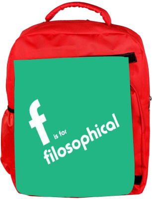

Snoogg Eco Friendly Canvas Filosophical 2899 Backpack Rucksack School Travel Unisex Casual Canvas Bag Bookbag Satchel 5 L Backpack(Red)
