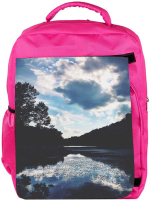 

Snoogg Eco Friendly Canvas Nature Serenity Backpack Rucksack School Travel Unisex Casual Canvas Bag Bookbag Satchel 5 L Backpack(Pink)