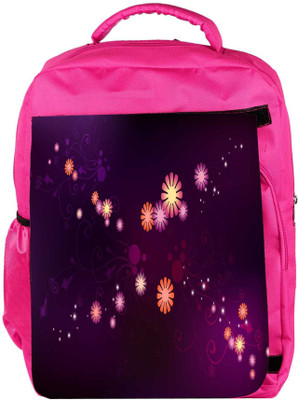 

Snoogg Eco Friendly Canvas Abstract Small Flower Designer Backpack Rucksack School Travel Unisex Casual Canvas Bag Bookbag Satchel 5 L Backpack(Pink)