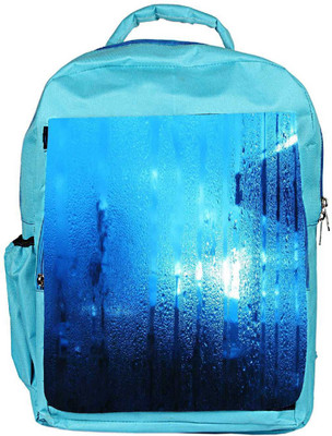 

Snoogg Eco Friendly Canvas Blue Water Drops Designer Backpack Rucksack School Travel Unisex Casual Canvas Bag Bookbag Satchel 5 L Backpack(Blue)