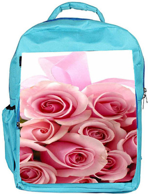 

Snoogg Eco Friendly Canvas Pink Flower Backpack Rucksack School Travel Unisex Casual Canvas Bag Bookbag Satchel 5 L Backpack(Blue)