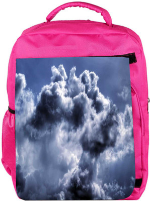 

Snoogg Eco Friendly Canvas Thundering Cloud Designer Backpack Rucksack School Travel Unisex Casual Canvas Bag Bookbag Satchel 5 L Backpack(Pink)