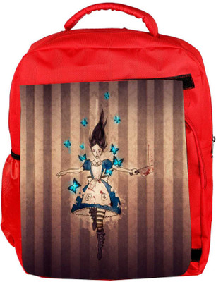 

Snoogg Eco Friendly Canvas Cruel Alice Backpack Rucksack School Travel Unisex Casual Canvas Bag Bookbag Satchel 5 L Backpack(Red)