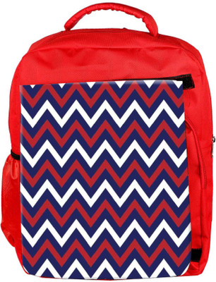 

Snoogg Eco Friendly Canvas Blue Red Pattern 2541 Backpack Rucksack School Travel Unisex Casual Canvas Bag Bookbag Satchel 5 L Backpack(Red)
