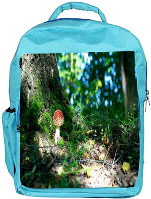 

Snoogg Eco Friendly Canvas Colorful Mushroom Designer Backpack Rucksack School Travel Unisex Casual Canvas Bag Bookbag Satchel 5 L Backpack(Blue)