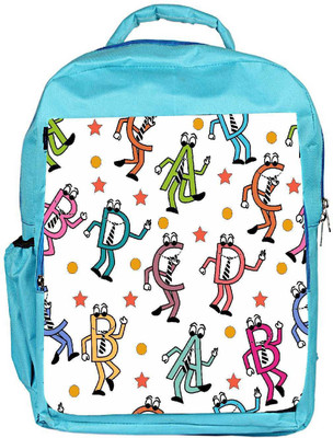 

Snoogg Eco Friendly Canvas Dancing Alphabets Designer Backpack Rucksack School Travel Unisex Casual Canvas Bag Bookbag Satchel 5 L Backpack(Blue)