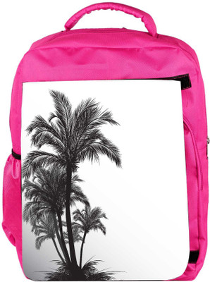 

Snoogg Eco Friendly Canvas Tropical Illustration Backpack Rucksack School Travel Unisex Casual Canvas Bag Bookbag Satchel 5 L Backpack(Pink)