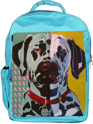 

Snoogg Eco Friendly Canvas Digital Dog Backpack Rucksack School Travel Unisex Casual Canvas Bag Bookbag Satchel 5 L Backpack(Blue)