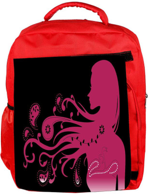 

Snoogg Eco Friendly Canvas Floral Girl Designer Backpack Rucksack School Travel Unisex Casual Canvas Bag Bookbag Satchel 5 L Backpack(Red)