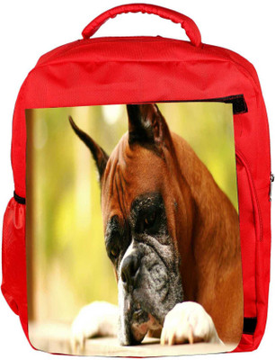 

Snoogg Eco Friendly Canvas Dog Waiting For Someone Designer Backpack Rucksack School Travel Unisex Casual Canvas Bag Bookbag Satchel 5 L Backpack(Red)