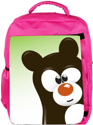 

Snoogg Eco Friendly Canvas Funny Cartoon Bear Backpack Rucksack School Travel Unisex Casual Canvas Bag Bookbag Satchel 5 L Backpack(Pink)