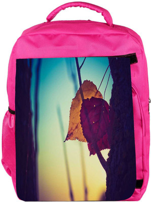 

Snoogg Eco Friendly Canvas Dry Leaves On Ground Designer Backpack Rucksack School Travel Unisex Casual Canvas Bag Bookbag Satchel 5 L Backpack(Pink)