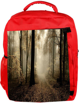 

Snoogg Eco Friendly Canvas White Leaves Designer Backpack Rucksack School Travel Unisex Casual Canvas Bag Bookbag Satchel 5 L Backpack(Red)