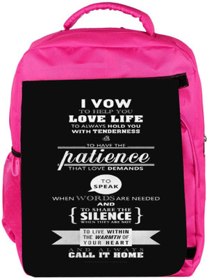 

Snoogg Eco Friendly Canvas Call It Home Backpack Rucksack School Travel Unisex Casual Canvas Bag Bookbag Satchel 5 L Backpack(Pink)