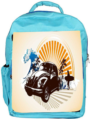 

Snoogg Eco Friendly Canvas Vintage Car Designer Backpack Rucksack School Travel Unisex Casual Canvas Bag Bookbag Satchel 5 L Backpack(Blue)