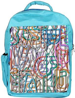 

Snoogg Eco Friendly Canvas Colorful Aphlabets Designer Backpack Rucksack School Travel Unisex Casual Canvas Bag Bookbag Satchel 5 L Backpack(Blue)