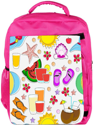 

Snoogg Eco Friendly Canvas Abstract Summer Background Backpack Rucksack School Travel Unisex Casual Canvas Bag Bookbag Satchel 5 L Backpack(Pink)