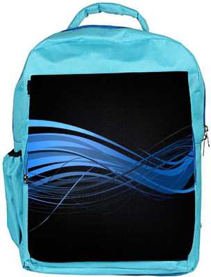 

Snoogg Eco Friendly Canvas Abstract Blue Design Designer Backpack Rucksack School Travel Unisex Casual Canvas Bag Bookbag Satchel 5 L Backpack(Blue)