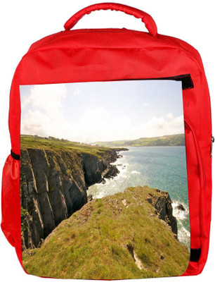 

Snoogg Eco Friendly Canvas Hill Side View Designer Backpack Rucksack School Travel Unisex Casual Canvas Bag Bookbag Satchel 5 L Backpack(Red)