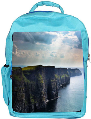 

Snoogg Eco Friendly Canvas Mountains Attached To The Ocean Designer Backpack Rucksack School Travel Unisex Casual Canvas Bag Bookbag Satchel 5 L Backpack(Blue)
