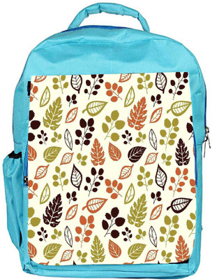 

Snoogg Eco Friendly Canvas Colorful Leaves Designer Backpack Rucksack School Travel Unisex Casual Canvas Bag Bookbag Satchel 5 L Backpack(Blue)
